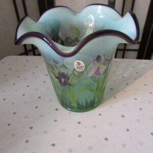 Fenton Designer Showcase Series Flip Vase Designed by Martha Reynolds